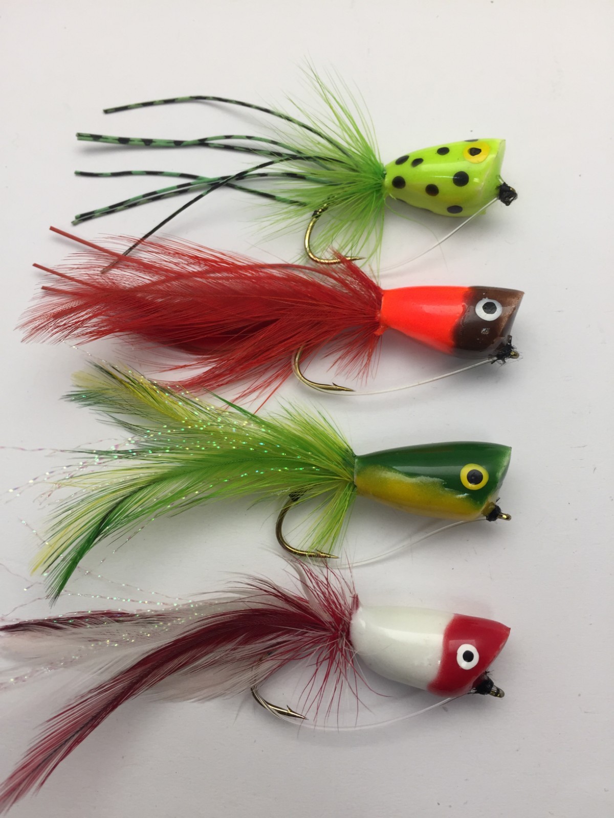 Fly Fishing POPPERS Season Selection Size 6 set of 8 Flies Bass saltwater #102 - Image 1