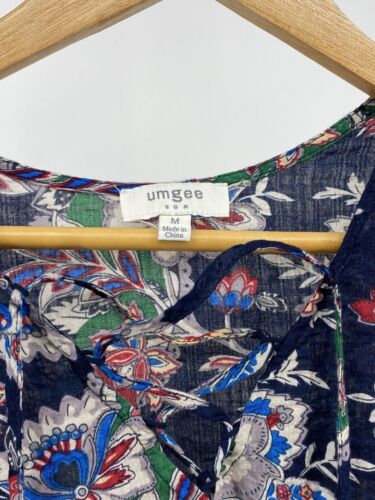 Umgee Top Medium Boho Floral Top Blouse Excellent (A0-903) - Picture 3 of 6