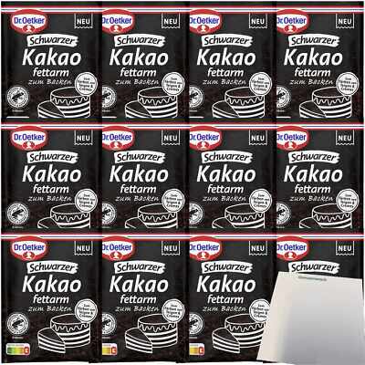 Dr Oetker Schwarzer Kakao zum Backen 12er Pack 12x30g Packung