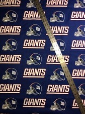 NFL New York Giants Football Cotton Fabric 1/2 Yard 18 By 58 New