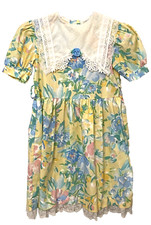 Vtg SWEETHEART ROSE Girls 8 Dress Lace Floral Flower Spring Easter Prairie USA