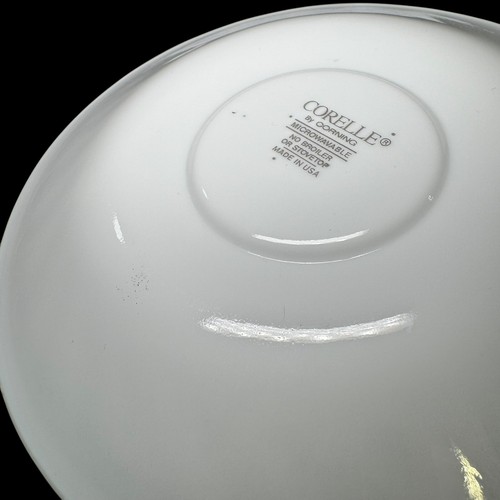 Corelle ENGLISH MEADOW Replacement White Saucer Swirl Rim Light Blue Border - Picture 6 of 6