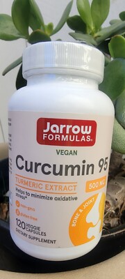 Jarrow Formulas Curcumin 95, 500Mg 120 VEGAN Caps, NIB Free Shipping! exp 2/2027