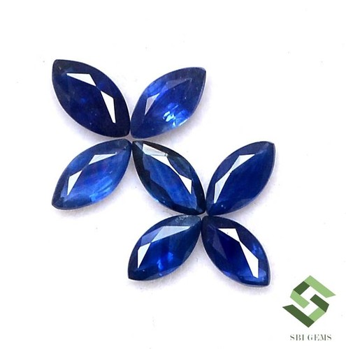 5.50x3 mm To 6x3 mm Natural Blue Sapphire Marquise Cut Lot 07 Pcs Loose Gemstone - Picture 6 of 7