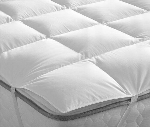  Goose Feather & Down Mattress Topper SB / KS / SKS Sizes FREE P&P   - Picture 1 of 2
