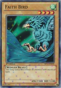 Faith Bird - SP13-EN039 - Starfoil Rare - Unlimited Edition x3 - Near Mint