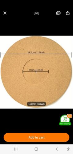 Thorens TD-160, 3/4" MDF Heavy Weight BOTTOM COVER Includes CORK MATT - Picture 11 of 11