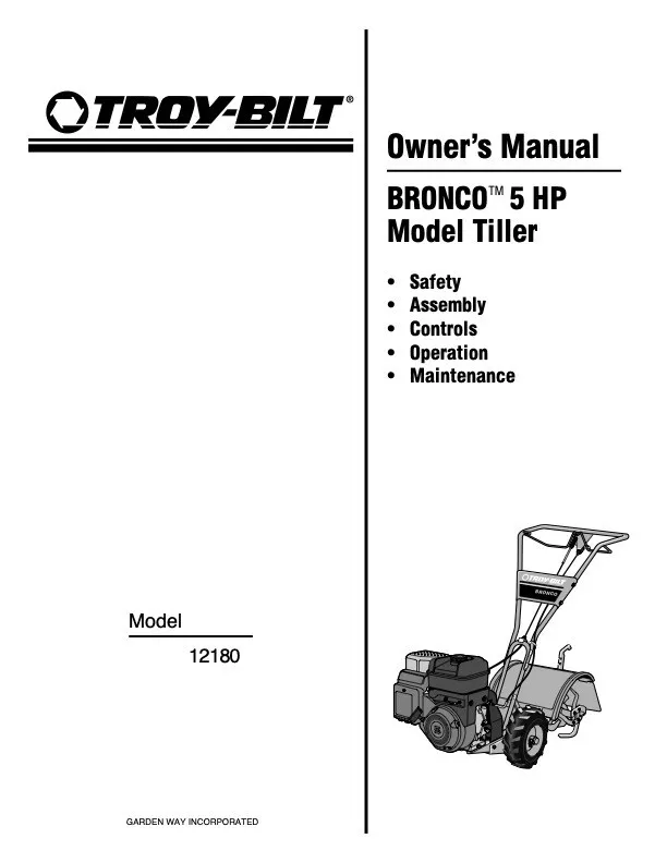 Troy bronco tiller sale