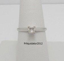 1/3CT Natural Princess Diamond Engagement Wedding Bridal Ring 14K White Gold