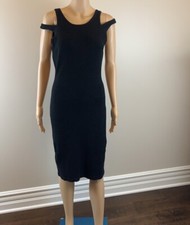 Jonathan Simkhai black bodycon dress with cut out shoulders Size S NWT