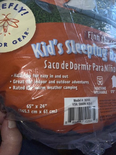Firefly Toddlers Sleeping Bag Soft Breathable Kids Finn the Shark Sleepover - Picture 4 of 7