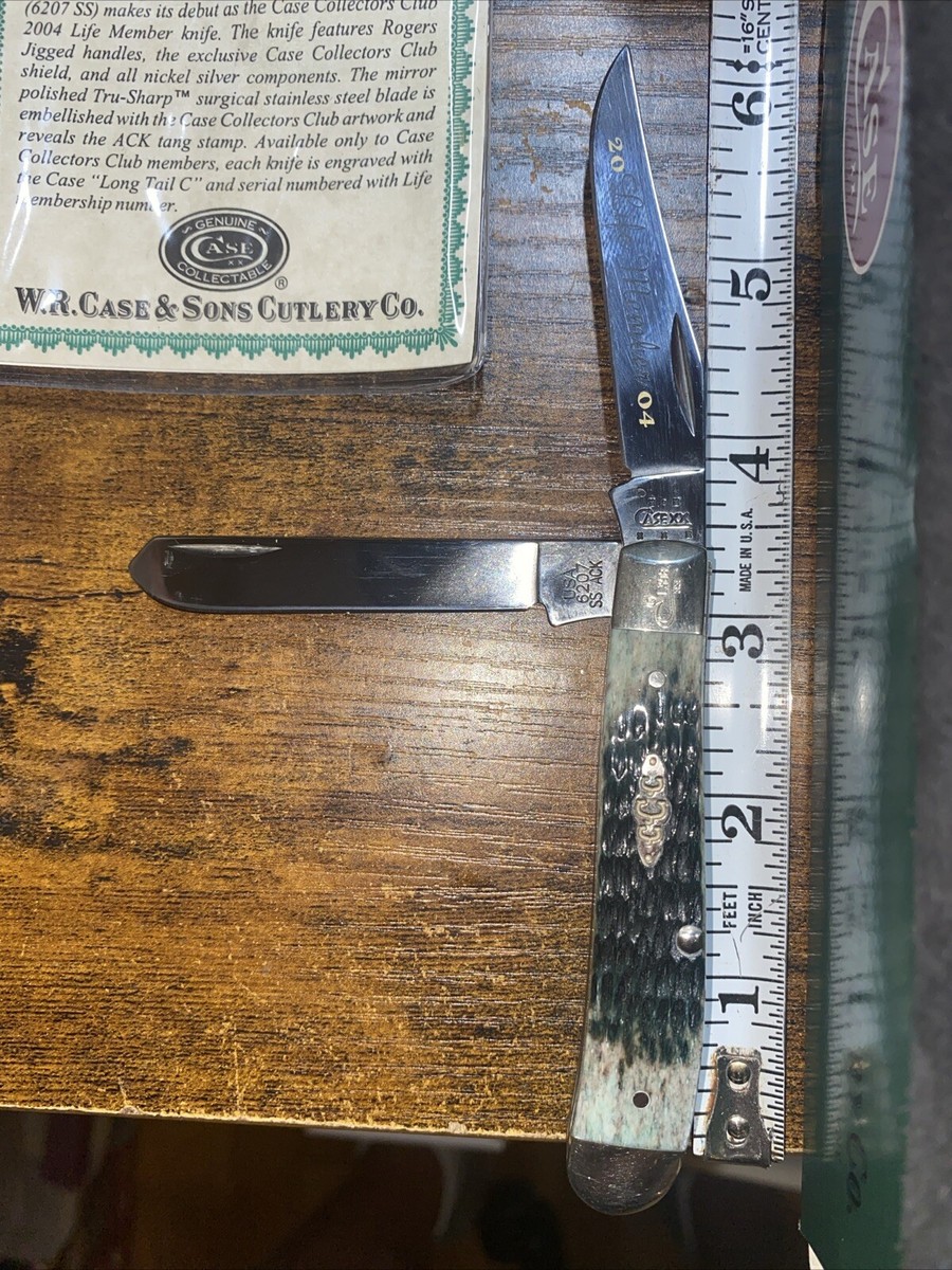 Case XX CCC 6207 SS ACK L 398 Trapper Knife Alghny Mtn 2004 Life