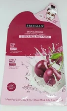 Freeman Beauty Deep Cleaning , 2-Step Peel Pad + Sheet Mask You Choose Skin Type
