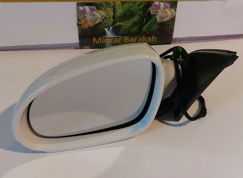 2006-2010 VW PASSAT LEFT DRIVER SIDE MIRROR (LH). Oem. Used. White. P#3C0857933