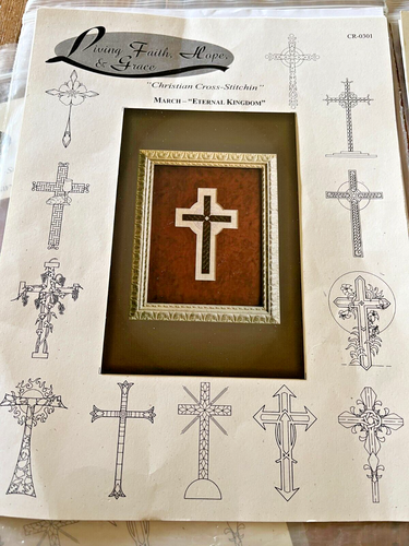 LOTE DE 10 PATRONES DE PUNTO DE CRUZ, CRUCES CRISTIANAS SURTIDAS - Imagen 6 de 12