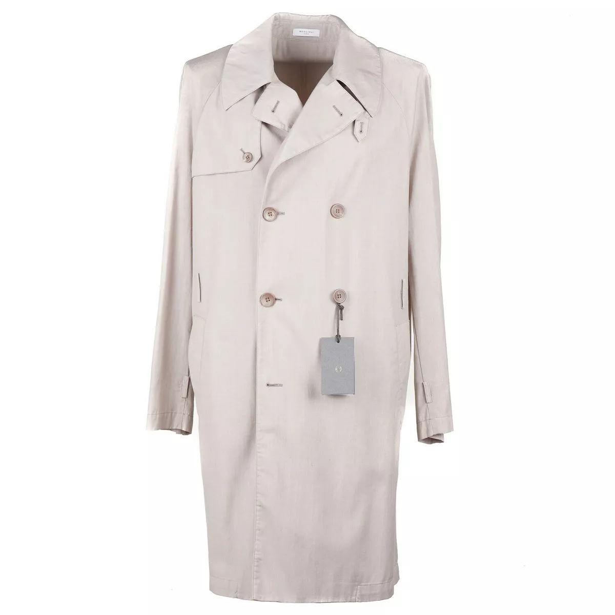 Boglioli Lightweight Wool Cotton Mohair Summer Overcoat 42R Eu 52