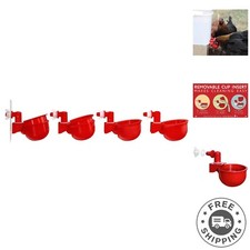 DIY Auto-Fill Waterer Kit - 4 Cups Plus 1 Bonus for Happy Poultry Hydration