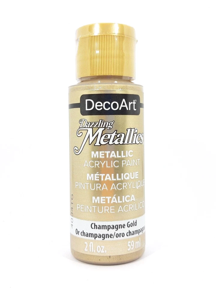 DecoArt Dazzling Metallics Acrylfarbe 59ml DA202 Champagne Gold