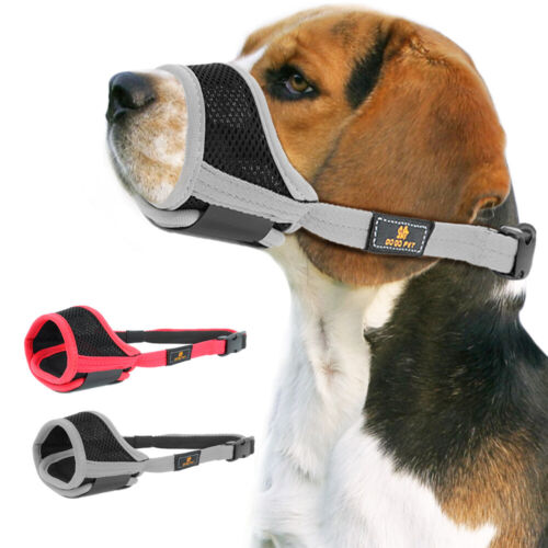 Soft Mesh Dog Muzzle to Adjustable Breathable No Bark Bite Chew Breathable XS-XL