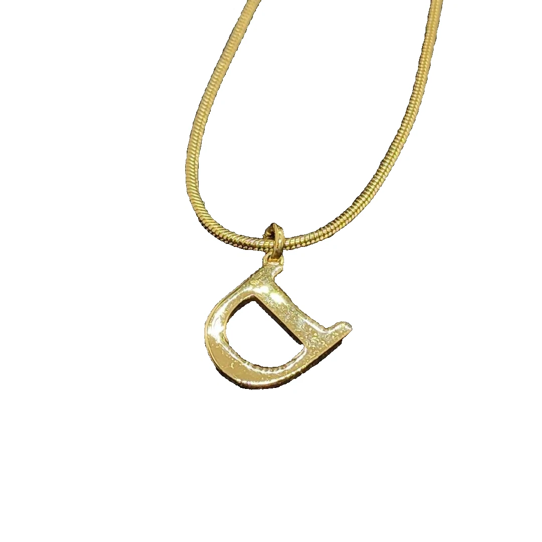 Collana Christian Dior motivo D oro donna