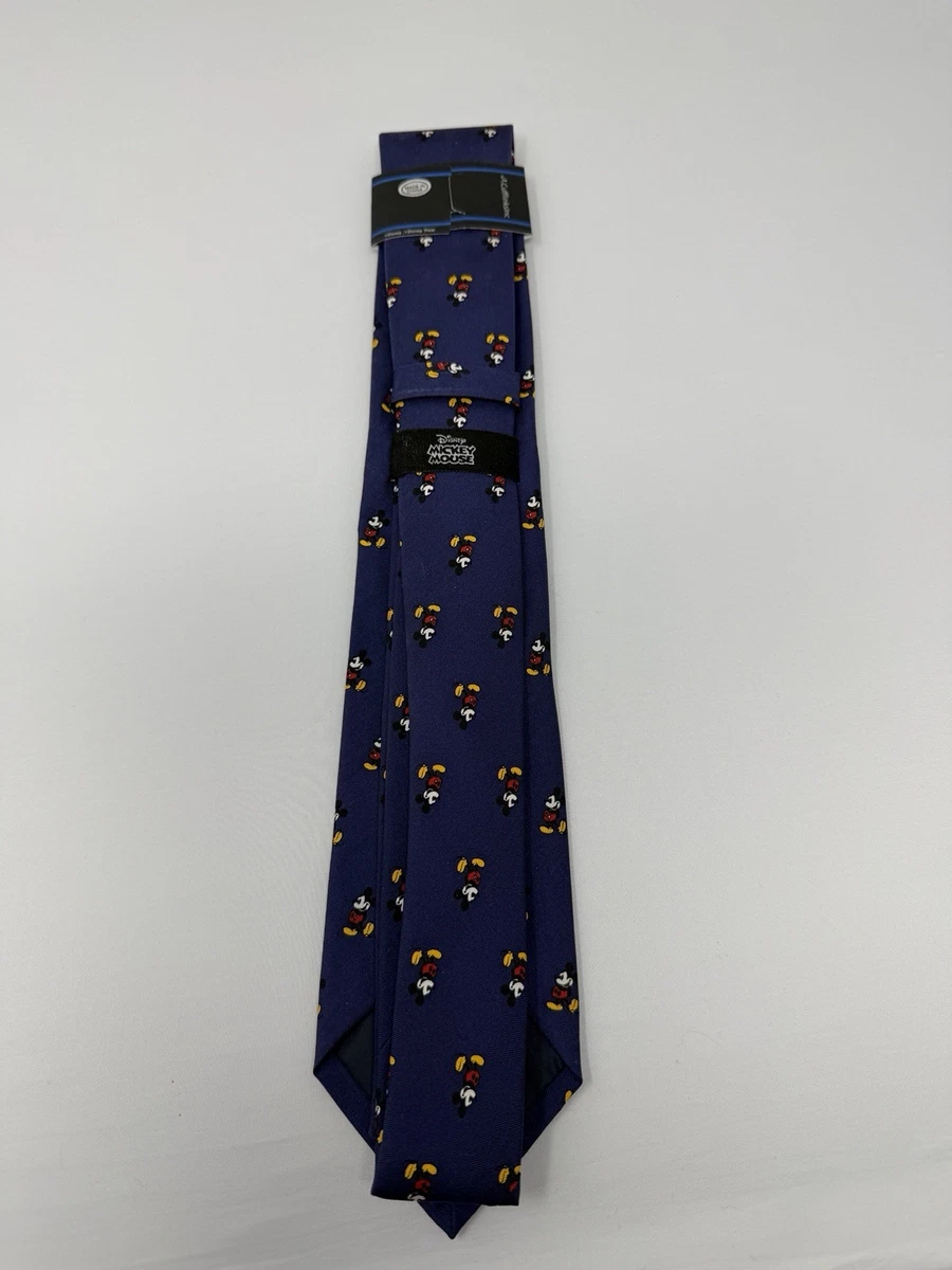 Disney Parks Classic Mickey Mouse Silk Tie Blue NWT