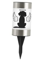 Solar Memorial Garden Light, Outdoor Pet Remembrance Keepsake with Angel Dog