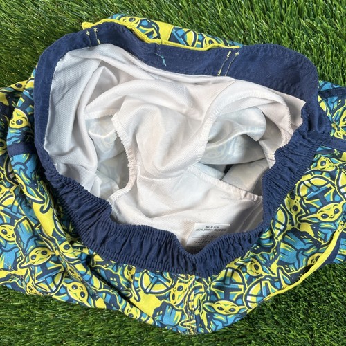 Boys 9-10 Medium - Disney Star Wars Swim Bottoms Trunks Swimsuit ~ Baby Yoda - Picture 4 of 11