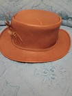 Brown Leather Pork Pie Hat  — photo 2