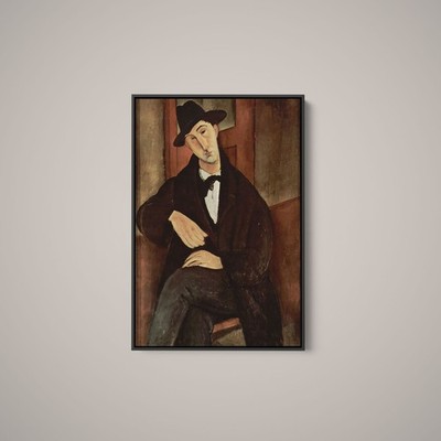 Amedeo Modigliani - Portrait of Mario Varfogli - Art Print on Paper or Canvas