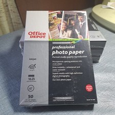 Office Depot Platinum Series Photo Paper, 4X6 Sheets,50 Sheets, Brilliant Gloss.