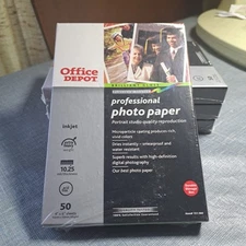 Office Depot Platinum Series Photo Paper, 4X6 Sheets,50 Sheets, Brilliant Gloss.
