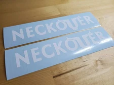 NECKOVER Trailer Decals Stickers 24"X5.5 Set Of 2 Gloss WHITE  FAST USA