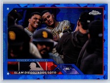 2023 Topps Chrome Sapphire #405 Pitcher's Nightmare Juan Soto Manny Machado