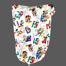 VTG Dundee Mickey Mouse Disney Alphabet Crib Sheet Set Top  Bottom Kid Sz 44x55