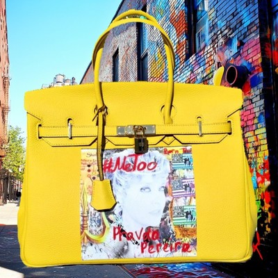 Pravda Pereira Leather Bag - Artisan Crafted - Yellow 35