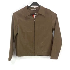 Croft and Barrow Jacket Women's Extra Large Lightweight Zip Up Toasty Brown NEW