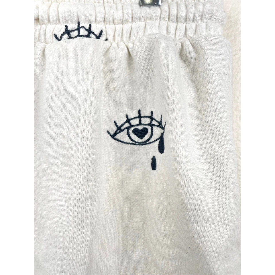 Forever 21 Womens Pants Sz M Celestial Embroidered Tarot Astrology Sweat Jogger - Image 4 of 4