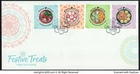 SINGAPORE 2025 FESTIVE TREATS FIRST DAY COVER WITH COMP. SET 4 STAMPS CANCELED