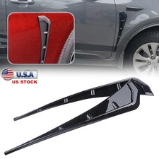 Pair Carbon Fiber Car Side Fender Vent Air Wing Cover Trim Exterior-accessories