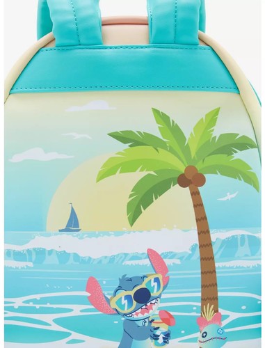 Loungefly Disney LILO & STITCH SANDCASTLE BEACH SUPRISE Mini BACKPACK WALLET SET - Picture 4 of 10