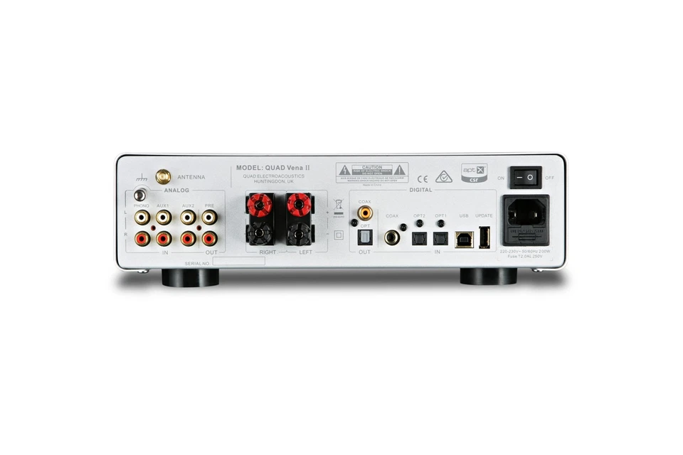 Hi‑Res Stereo‑Amp mit DAC, USB, Bluetooth aptX, Phono, QUAD Vena II, Silber, WIE - Bild 2 von 2