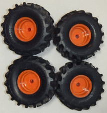 4 New Bright 1:10 R/C Truck Rock Crawler Monster Jam Tires Tiger Shark Orange