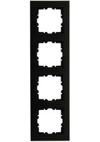 Kopp 407150007 HK07 Pure 4-Fach Schwarz Matt Abdeckrahmen