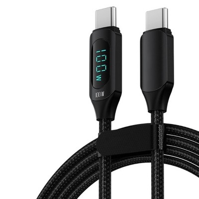 PD100w Braided Type C Power Display Cable for Laptop Tablet Phone Charging