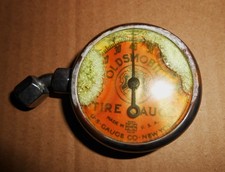 Antique Oldsmobile Tire Gauge Vintage Leather Snap Pouch
