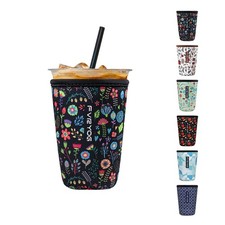 Reusable Insulated Neoprene Iced Coffee Sleeves for Iced Coffee Cups, Coffee ...