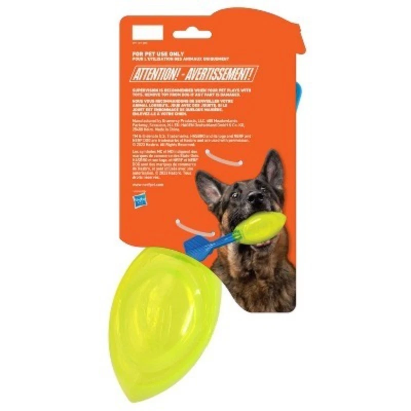 Juguete interactivo para perros NERF 12" TPR Squeak Vortex - verde/azul Foto 2 de 4