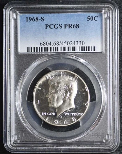 1968S Kennedy Half PCGS PR68