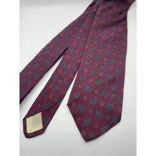 Brooks Brothers Makers Silk Tie Burgundy Paisley Medallion Made in USA Vintage