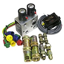 14789cm New Tractor Hydraulic 2-circuit Multiplier Valve With Couplers 12 Volt